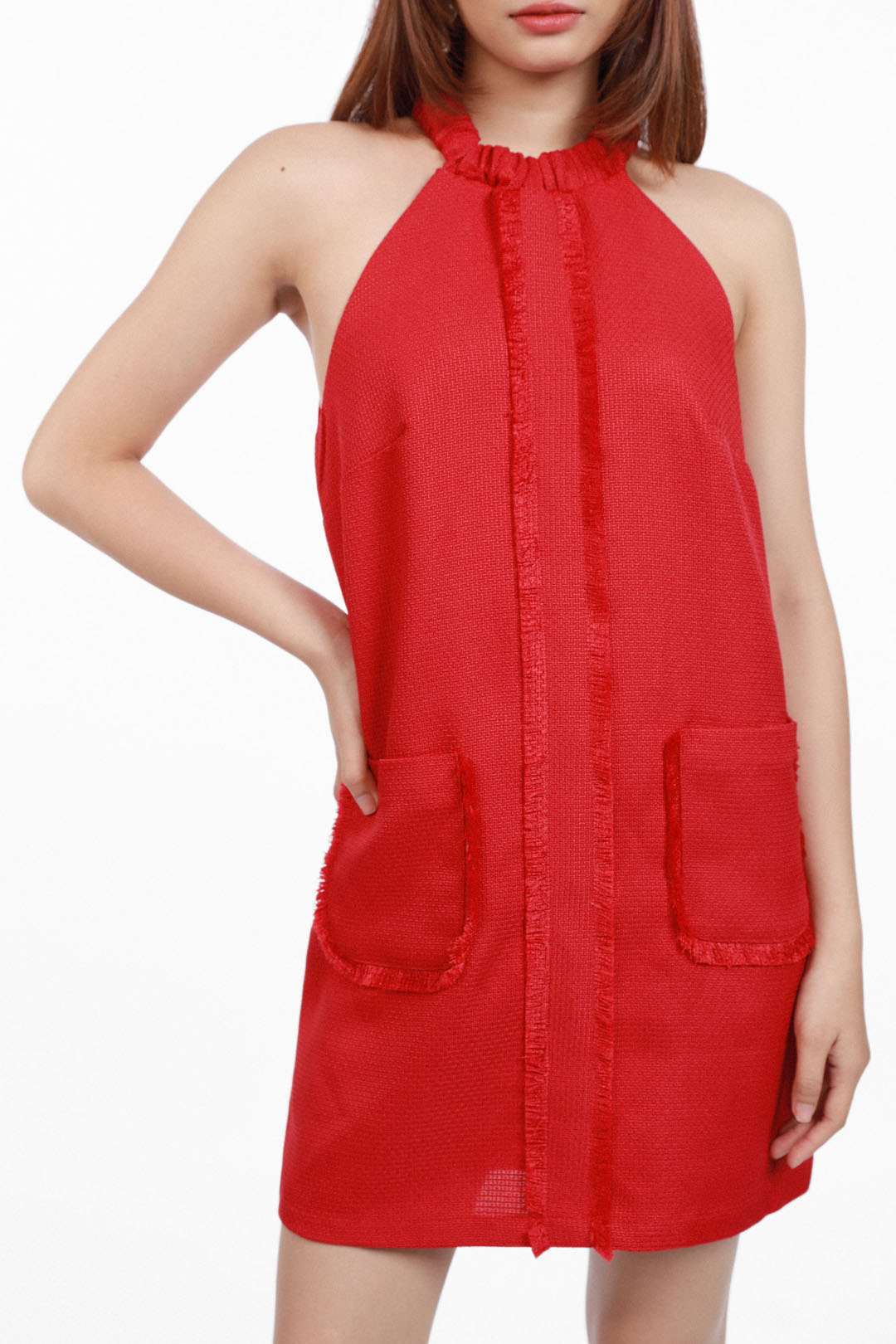 ワンピース BALENCIAGA Red stretch jersey mini dress (814343TRV97 6400) Balenciaga - Jersey mini dress red - The Corner